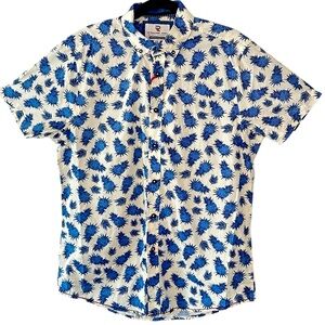 NWT PINEAPPLES! INTERNATIONAL REPORT MODERN FIT PREMIUM COTTON BUTTON DOWN